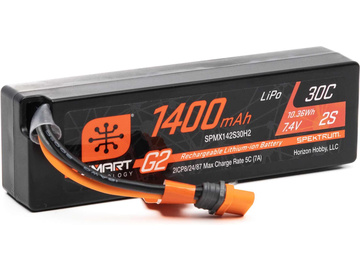 Spektrum Smart G2 LiPol 7.4V 1400mAh 30C IC2 Spektrum Smart G2 LiPol 7.4V 1400mAh 30C IC2 / SPMX142S30H2