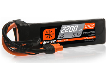 Spektrum Smart LiPol 2200mAh 3S 11.1V 100C IC3 Spektrum Smart LiPol 2200mAh 3S 11.1V 100C IC3 / SPMX22003S100