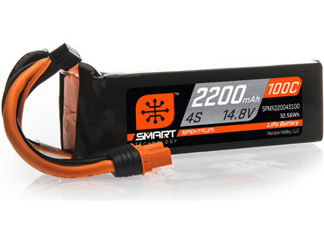 Spektrum Smart LiPol 2200mAh 4S 14.8V 100C IC3 Spektrum Smart LiPol 2200mAh 4S 14.8V 100C IC3 / SPMX22004S100