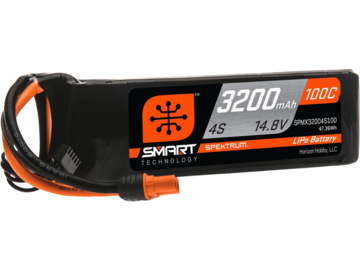 Spektrum Smart LiPol 3200mAh 4S 14.8V 100C IC3 Spektrum Smart LiPol 3200mAh 4S 14.8V 100C IC3 / SPMX32004S100