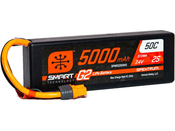 Spektrum Smart G2 LiPol 7.4V 5000mAh 50C HC IC3 Spektrum Smart G2 LiPol 7.4V 5000mAh 50C HC IC3 / SPMX52S50H3