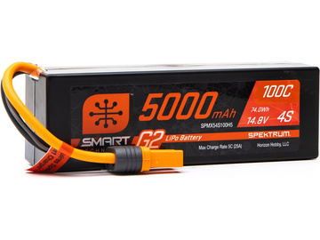 Spektrum Smart G2 LiPol 14.8V 5000mAh 100C HC IC5 Spektrum Smart G2 LiPol 14.8V 5000mAh 100C HC IC5 / SPMX54S100H5