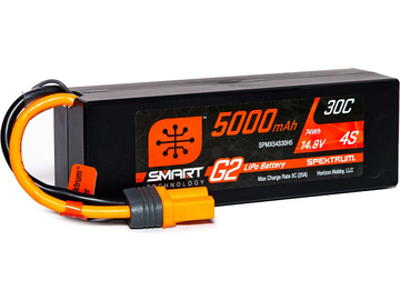 Spektrum Smart G2 LiPol 14.8V 5000mAh 30C HC IC5 Spektrum Smart G2 LiPol 14.8V 5000mAh 30C HC IC5 / SPMX54S30H5