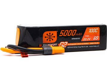 Spektrum Smart G2 LiPol 22.2V 5000mAh 100C IC5 Spektrum Smart G2 LiPol 22.2V 5000mAh 100C IC5 / SPMX56S100