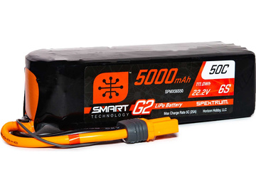 Spektrum Smart G2 LiPol 22.2V 5000mAh 50C IC5 Spektrum Smart G2 LiPol 22.2V 5000mAh 50C IC5 / SPMX56S50