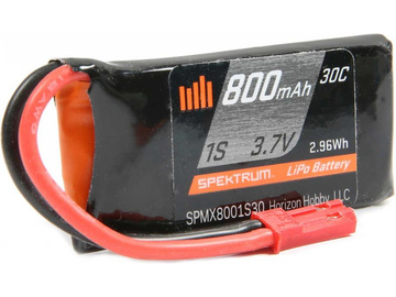Spektrum LiPol 3.7V 800mAh 30C JST Spektrum LiPol 3.7V 800mAh 30C JST / SPMX8001S30