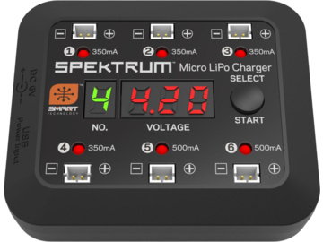 Spektrum Ładowarka Smart Micro 6-port DC/USB 1S LiPol / SPMXC1060