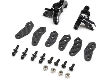 TLR zwrotnice, aluminium, czarne: 22S Sprint / TLR-1062
