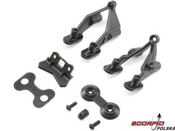 TLR 22 4.0: Uchwyt skrzydła z podkładkami TLR 22 4.0: Uchwyt skrzydła z podkładkami / TLR231063