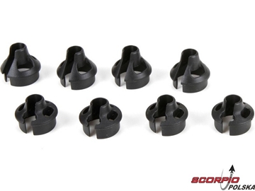 TLR 22 wszystkie: Miski sprężyn, std, +4mm (4) TLR 22 wszystkie: Miski sprężyn, std, +4mm (4) / TLR233021