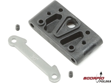 TLR 22 wszystkie: Podstawa przedniej osi z łącznikiem TLR 22 wszystkie: Podstawa przedniej osi z łącznikiem / TLR234080