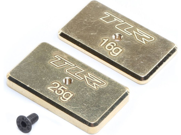 TLR 22 5.0: Zestaw obciążników tylny mosiądz 16g, 25g TLR 22 5.0: Zestaw obciążników tylny mosiądz 16g, 25g / TLR331041