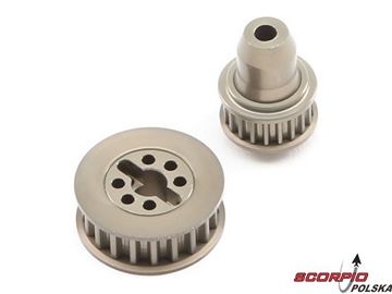 TLR 22-4/2.0: Zestaw kół pasowych dural / TLR332059