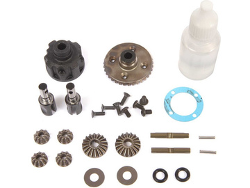TLR przedni/tylny dyferencjał kompletny, metalowe koła zębate: 22X-4 / TLR332086