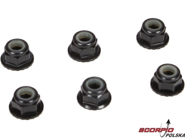 Nakrętka samokontr M4 z kołn. czarny dural (6) Nakrętka samokontr M4 z kołn. czarny dural (6) / TLR336000