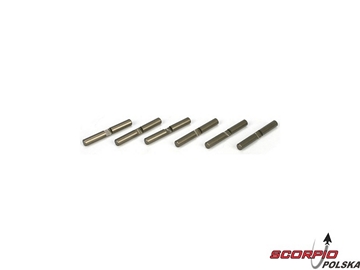 Diff Shaft Set. Alum (6): 8B. 8T 2.0 Diff Shaft Set. Alum (6): 8B. 8T 2.0 / TLR3501