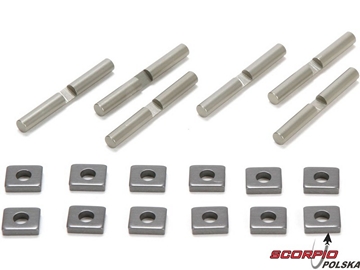 TLR 5IVE-T/MINI WRC: Sworznie krzyżowe z mocow TLR 5IVE-T/MINI WRC: Sworznie krzyżowe z mocow / TLR352001