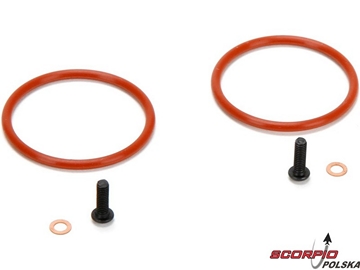 TLR 5IVE-T/MINI WRC: O-ringi amort. ze śrubami TLR 5IVE-T/MINI WRC: O-ringi amort. ze śrubami / TLR353004