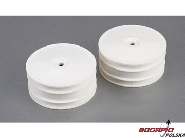 TLR 22-4: Przednie felgi białe (2) TLR 22-4: Przednie felgi białe (2) / TLR43005