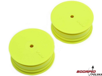 TLR 22 4.0: Felga przednia Stiffezel 12mm żółta (2) TLR 22 4.0: Felga przednia Stiffezel 12mm żółta (2) / TLR43018
