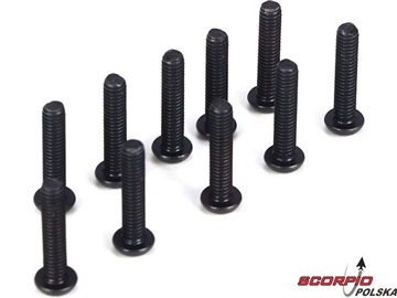 Button Head Screws. M2.5 x 12mm (10) / TLR5913