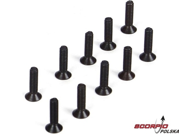Flat Head Screws. M2 x 8mm (10) / TLR5958