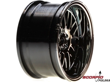 V100: Felga tylna 54x30mm Mesh sr/chrom (2) / VTR43008